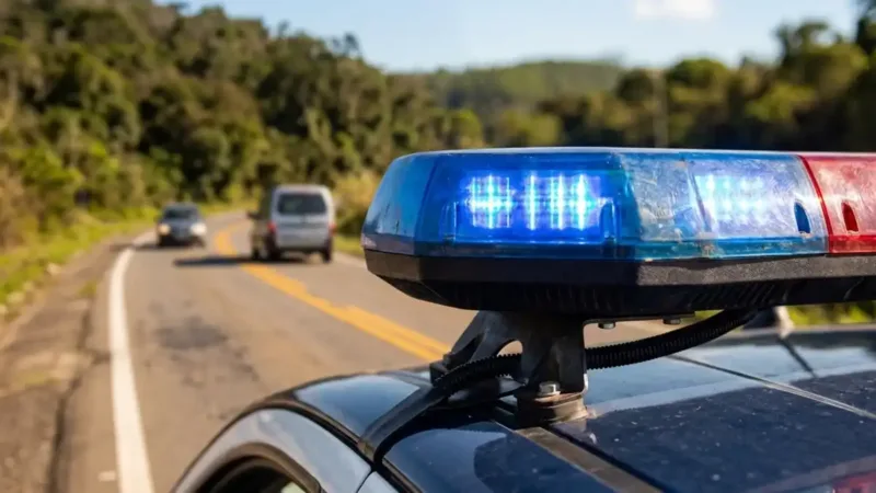 Veículo para transporte de presos capota na Bragança/Piracaia