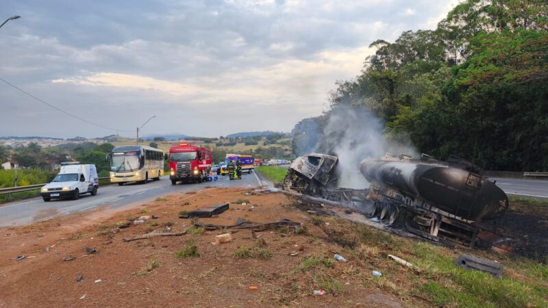 Mulher morre em acidente na Rodovia Fernão Dias